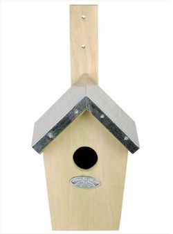 Caseta de madera para pájaros 14,5x11,5x30 cm