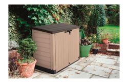 Cobertizo Keter store it out en color gris beige 145.5X82X125cm