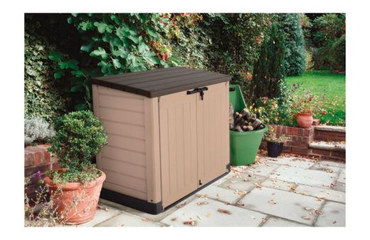 Cobertizo Keter store it out en color gris beige 145.5X82X125cm