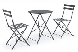 Conjunt mesa con sillas Wissant ANTRACITA