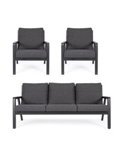 Conjunto sofá y sillones Truman Antracita JX55