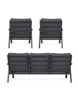 Conjunto sofá y sillones Truman Antracita JX55