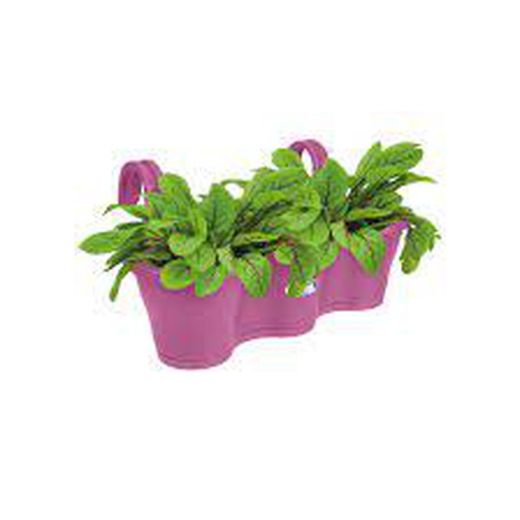 Maceta Corsica easy hanger trio para balcón color violeta Elho®