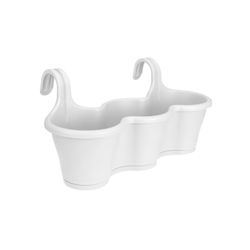Maceta Corsica easy hanger trio para balcón color blanco Elho®