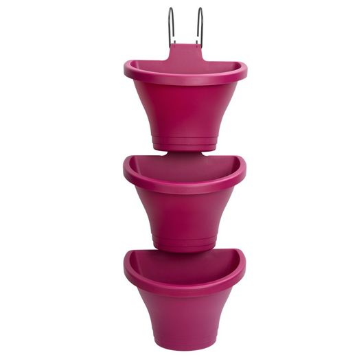 Maceta Corsica vertical set 24cm color cereza Elho®
