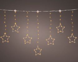 Cortina De Luces LED En Forma De Estrellas Micro Exterior 120-W120-H60CM Clásico Cálido