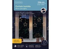 Cortina De Luces LED En Forma De Estrellas Micro Exterior 120-W120-H60CM Clásico Cálido