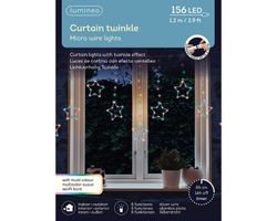Cortina De Luces LED En Forma De Estrellas Micro Exterior 120-W120-H60CM Multicolor Suave