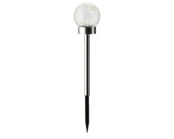 Estaca Luz Solar de Acero Inoxisable Fija Dia 12.00-H35.00CM-10L Transparent/Warmwhite