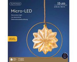 Estrella LED dia26.00cm-15l color amber/classic blanca calida