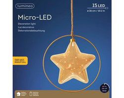 Estrella LED dia26.00cm-15l color amber/classic blanca calida