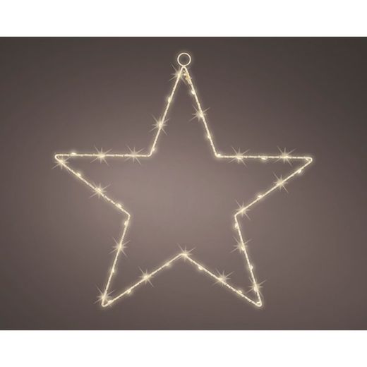 Luces LED en forma de estrella dia40.00cm-40l color white/blanca calida