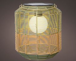 FAROL SOLAR DE MIMBRE FIJO DIA 24x28 VERDE