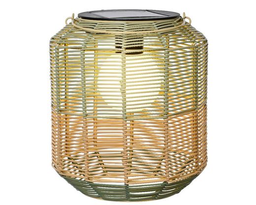 FAROL SOLAR DE MIMBRE FIJO DIA 24x28 VERDE