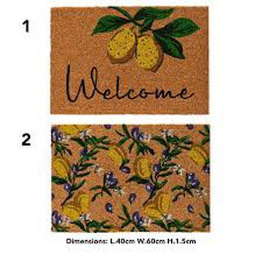 Felpudo Fura de coco 2ass Interior y exterior 40.00-W60.00-H1.50CM assorted