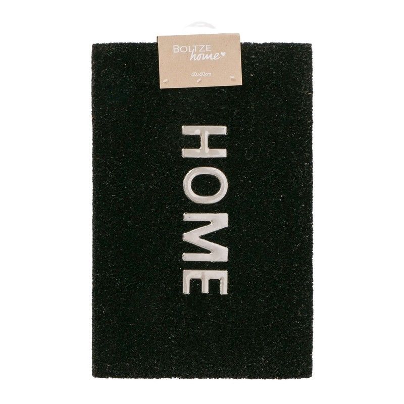 Felpudo HOME Color Negro y Plata