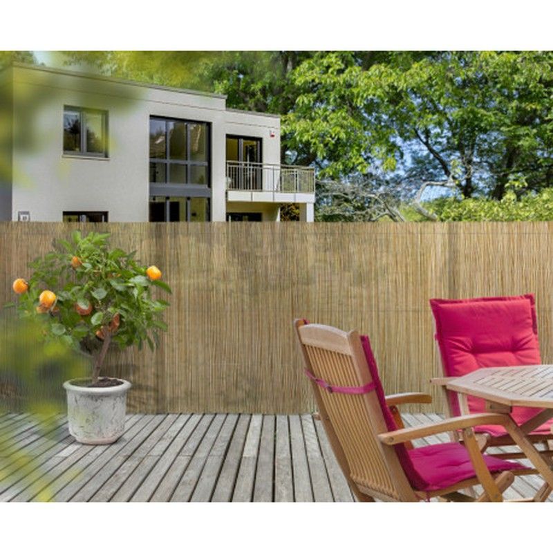 Cañizo Fency Wick 1x3m imitación madera natural ceniza Nortene