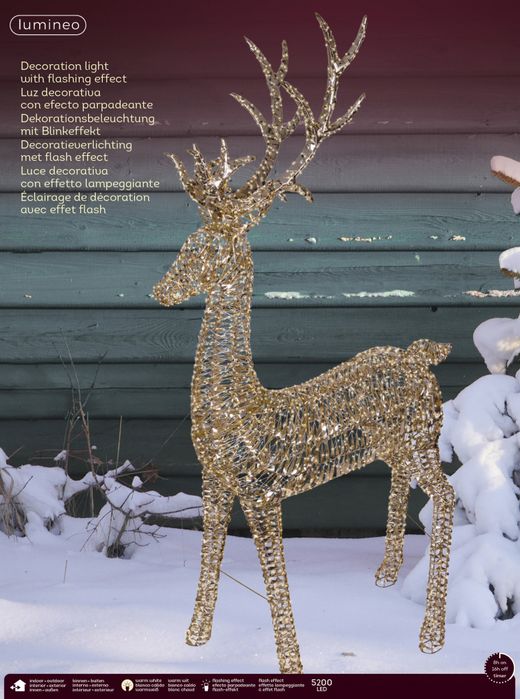 Figura de Reno Luminoso con Micro Leds