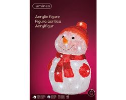 Figura LED en forma de muñeco de nieve l25.00-w25.00-h35.00cm-40l color assorted/blanca fria