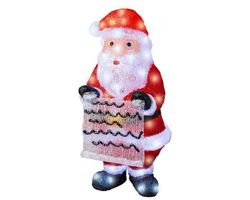 Figura LED en forma de papá noel l29.50-w33.00-h60.00cm-90l color blanca fria