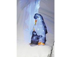 Figura LED en forma de pingüino l31.00-w25.00-h47.00cm-60l color assorted/blanca fria