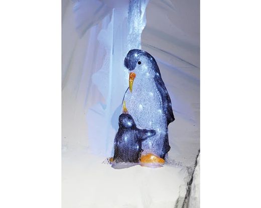 Figura LED en forma de pingüino l31.00-w25.00-h47.00cm-60l color assorted/blanca fria