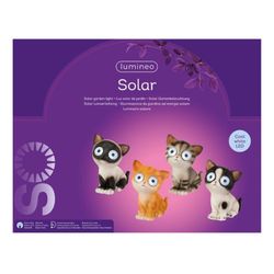 Figuritas solares con forma de gato Lumineo