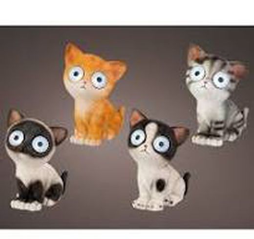 Figuritas solares con forma de gato Lumineo