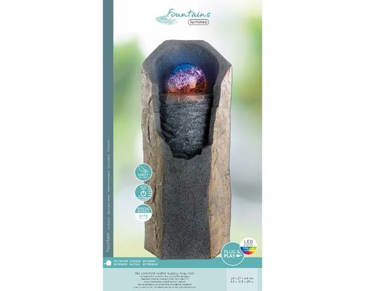 Fuente bola cristral de poliresina Lumineo