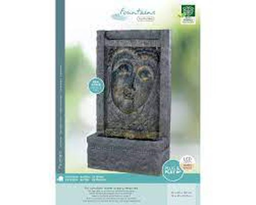 Fuente con cara de Buda GRC 36x85x152cm Lumineo