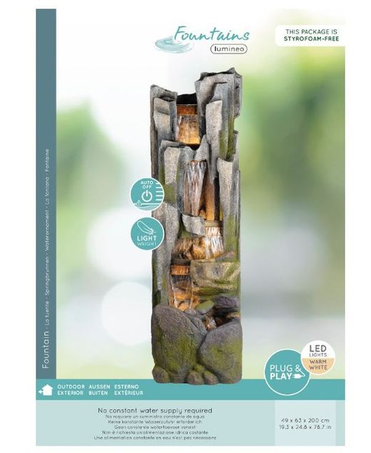 Fuente de Rocas de Poliresina de Alto Voltaje para Exterior L49-W63-H200