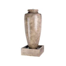 Fuente en forma de jarrón GRC para exterior Lumineo