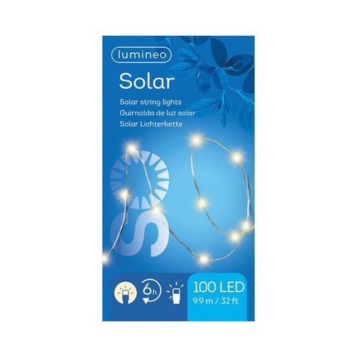 Guirnalda solar 100 LED Lumineo