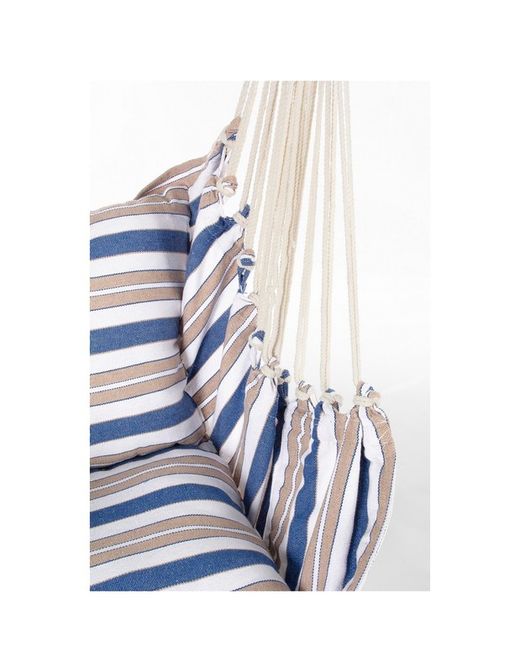 Hamaca colgante con cojines Livia gris/azul