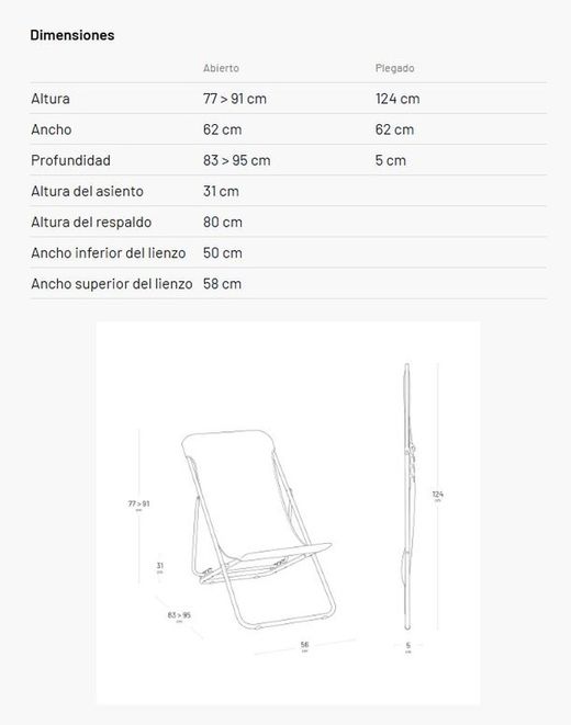 Hamaca plegable multi-posición Maxi Transat - Batyline® Iso - Rose Cerisier