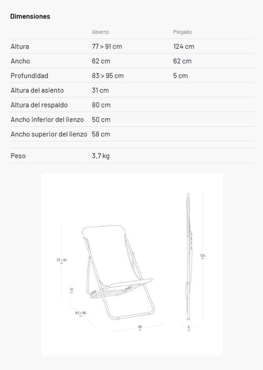 Hamaca plegable multi-posición Maxi Transat - Batyline® Iso - Verde Moss-Moss