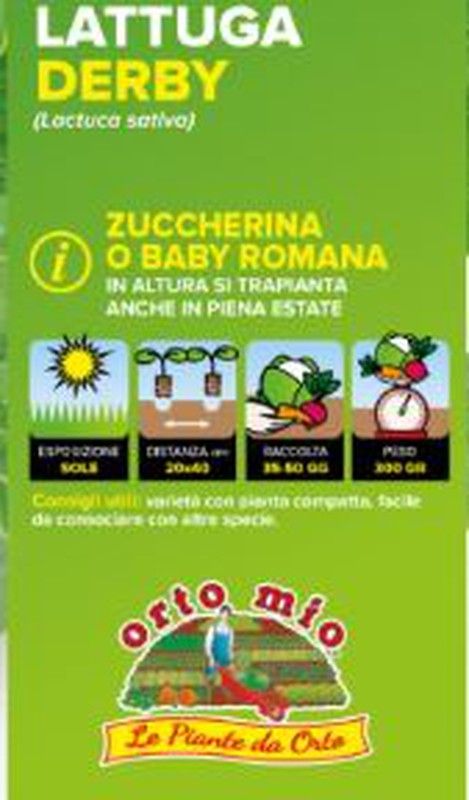 Lechuga Corazon dulce / Baby Romana Derby 9 Plantas en Pack