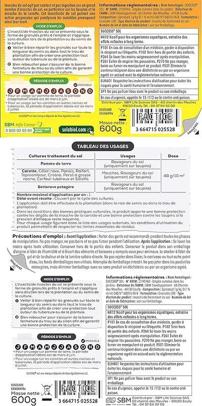 Insecticida Granulado Suelo 600 gr Ecologico Solabiol
