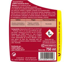Insecticida polivalente efecto maximo 750ml Compo®