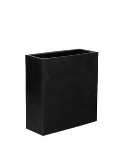 Macetero rectangular Junco 80 x 32 x 80 color negro New Garden