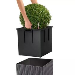 Jardinera Cubico cottage 30cm color granito