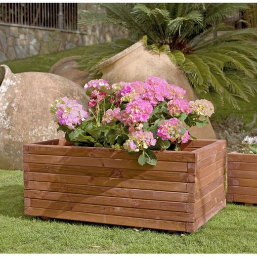 Jardinera de madera de pino 40X100X50cm Nortene
