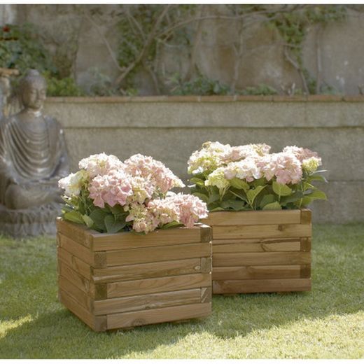 Jardinera cuadrada Spiro 50cm Nortene