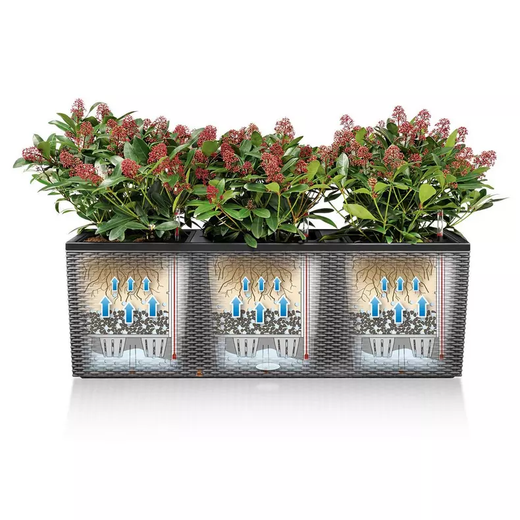 Jardinera Trio Cottage color granito