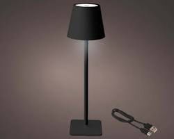 Kaemingk Lampara de Mesa Led BO interior-negro / blanco cálido DIA11-H37CM-56L