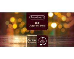 Kaemingk Vela de Mecha Led Bo Exterior - Crema / Blanco Cálido DIA7.50-H17.30CM-1L
