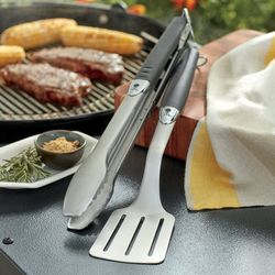 Kit utensilios Weber premium 2 piezas pinza y espátula