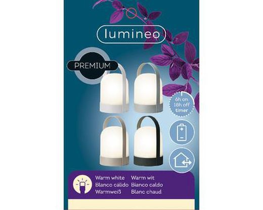 Lámpara de mesa con pilas y temporizador Lumineo