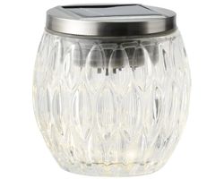 Lámpara de mesa solar cristal 10cm 1L Lumineo