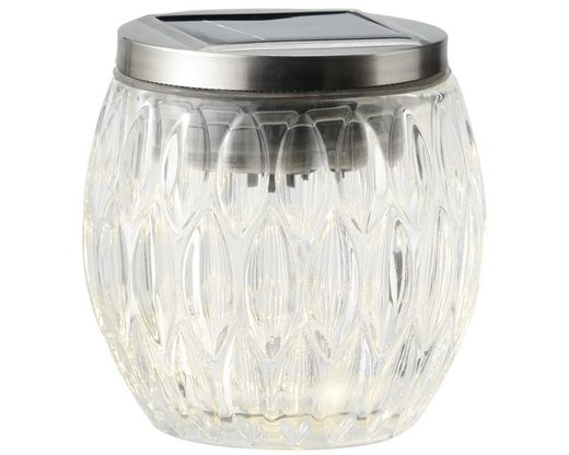 Lámpara de mesa solar cristal 10cm 1L Lumineo